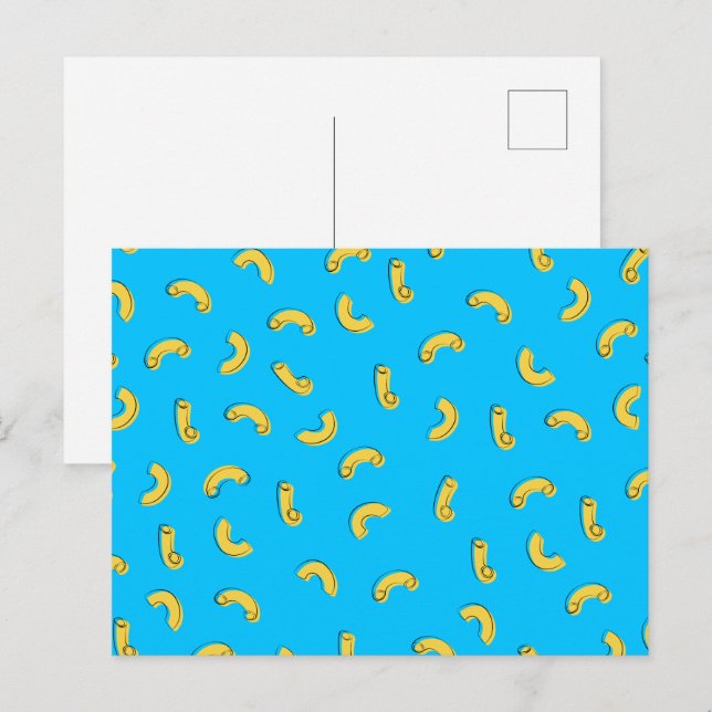 Macaroni och ost-illustration vykort (Fram/baksida)