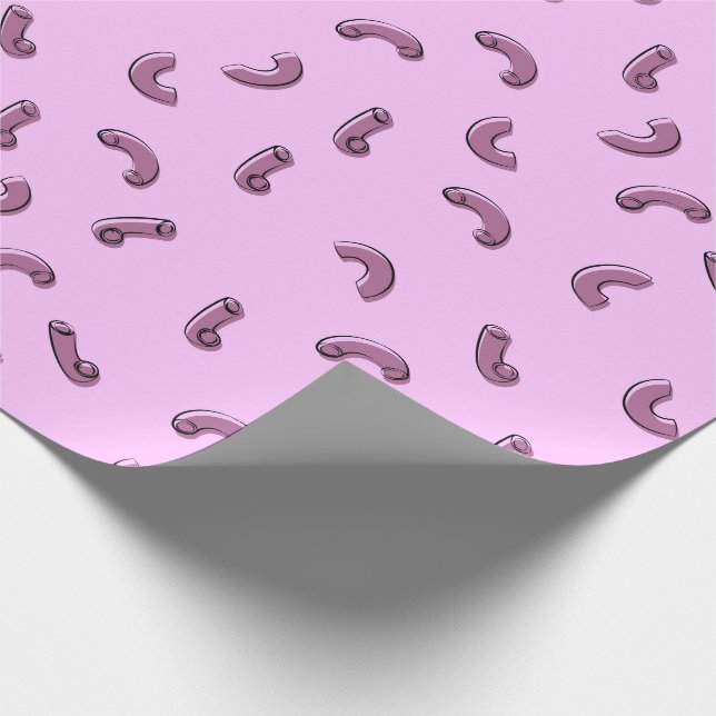 Macaroni och ost-inpackningspapper presentpapper (Hörn)