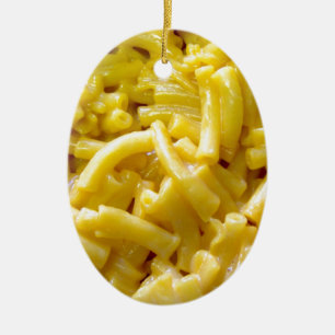 Macaroni och ost julgransprydnad keramik