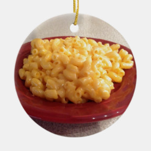 Macaroni och ost julgransprydnad keramik