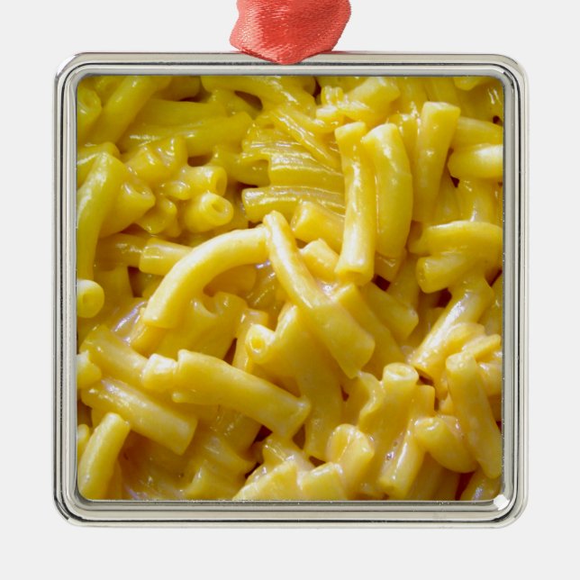 Macaroni och ost julgransprydnad metall (Framsidan)