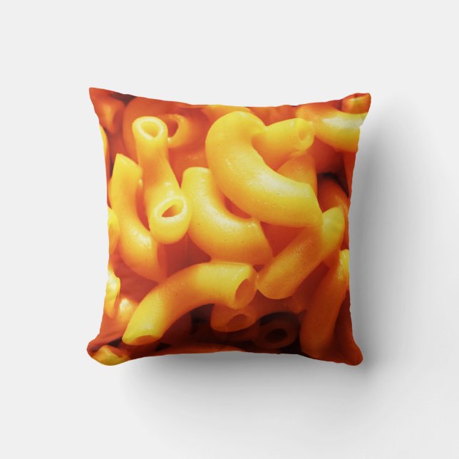Macaroni- och ostdekorativ kudde (Framsida)