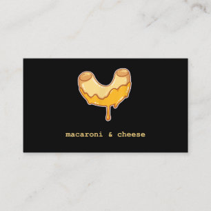 Macaroni och ostkute, sötad Dessert, mat Älskare Visitkort
