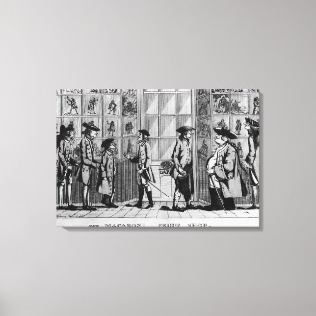 Macaroni Print Shop, pub. av N. Darley Canvastryck (Framsida)