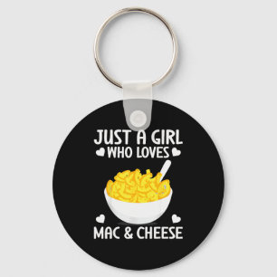 Macaronie & Cheese Rolig Tjej Som Älskar Mac &a Nyckelring