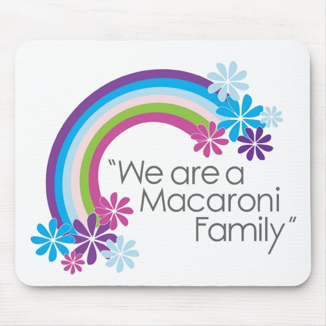 Macaronifamilj Mousepad Musmatta (Framsidan)