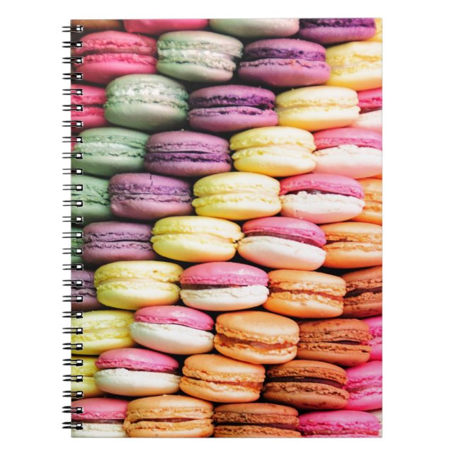 Macarons Anteckningsbok Med Spiral (Framsidan)