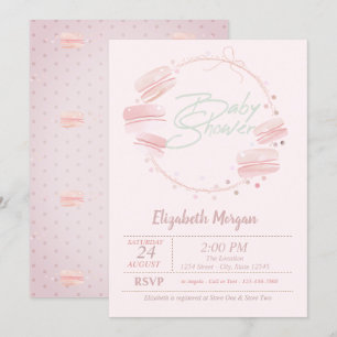 Macarons Baby Shower-inbjudan Inbjudningar