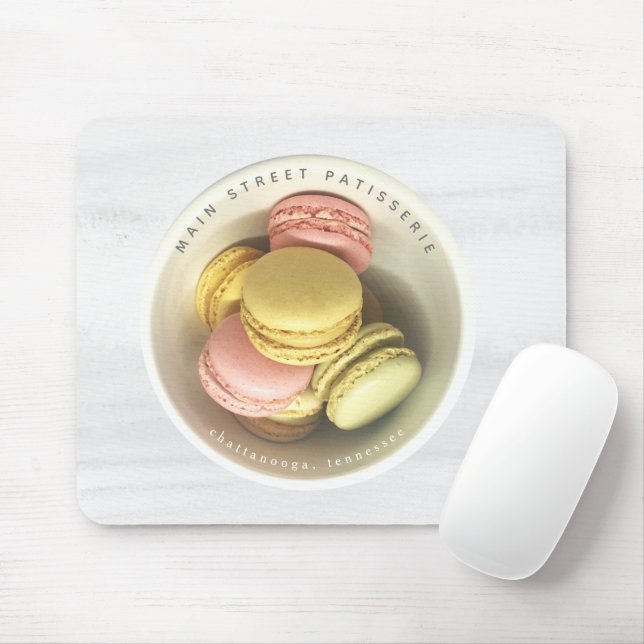 Macarons Bowl Watercolor Food Business Musmatta (Med mus)