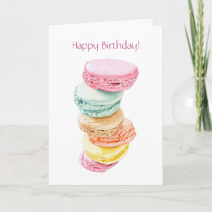 Macarons födelsedagskort kort