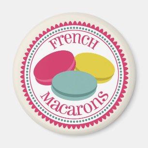 Macarons för tre fransk magnet