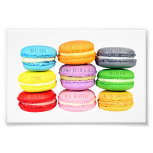 Macarons fotoutskrift fototryck