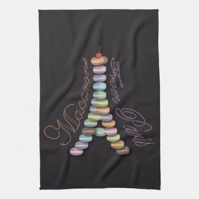 Macarons från den Paris handduken Kökshandduk (Vertikal)