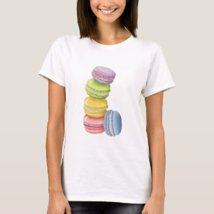 Macarons Fransk Pastry in Pastel Watercolor Tee