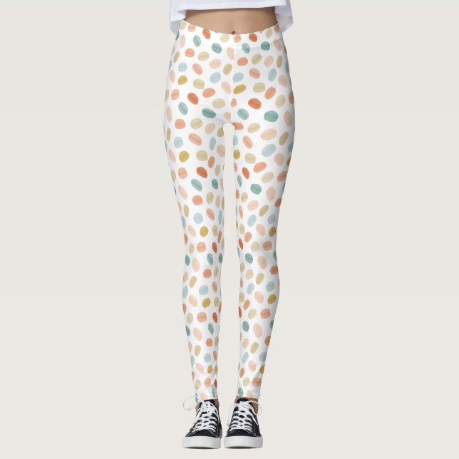 Macarons Fransk Pastry Leggings (Framsida)