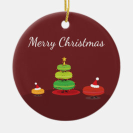 Macarons God jul Julgransprydnad Keramik