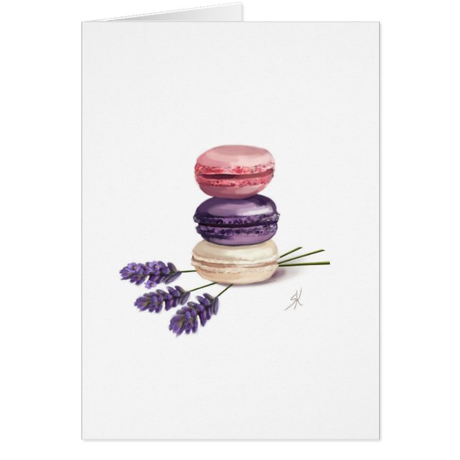 Macarons Hälsningskort (Framsidan)