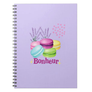Macarons Happiness Bonheur Anteckningsbok