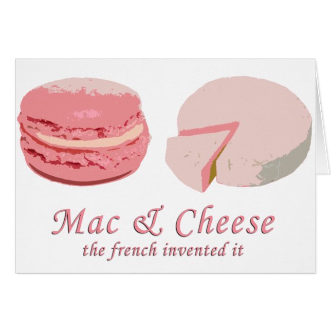 Macarons & ost - LeFrenchVintage Hälsningskort (Framsidan Horizontal)