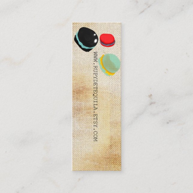 Macarons Parispaj Mini Visitkort (Framsida)