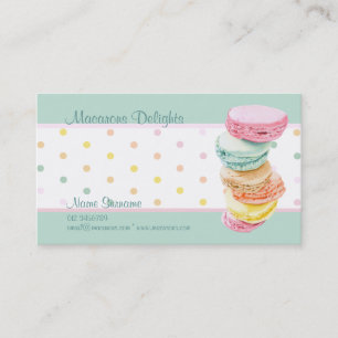 Macarons punkter, Affärskort Visitkort