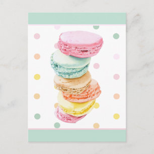 Macarons punkter vykort