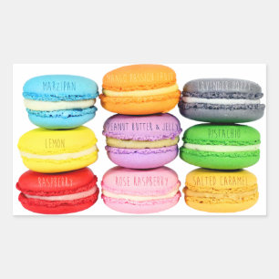 Macarons Stickers Rektangulärt Klistermärke