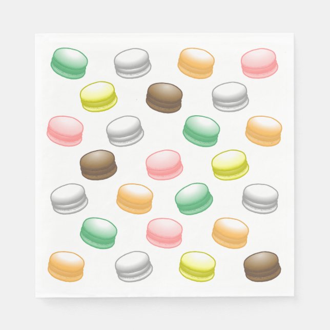 Macarons Sweet 16-fest Pappersservett (Framsidan)