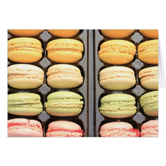 Macarons vid "Provence Provence ", Hälsningskort (Framsidan Horizontal)