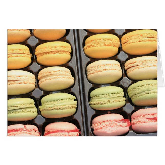 Macarons vid "Provence Provence ", Hälsningskort (Framsidan Horizontal)