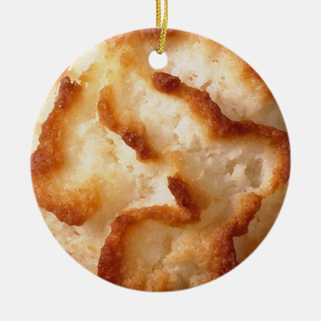 Macaroon Cookie-bild Julgransprydnad Keramik (Framsidan)