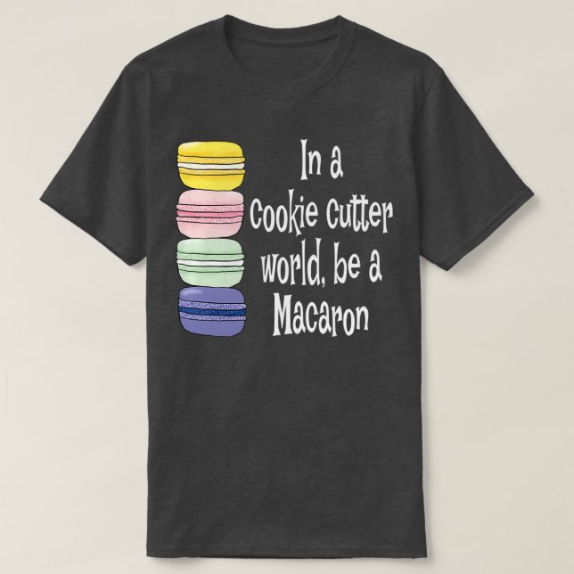 Macaroon Fransk Macaron Funny Macaron Cookie Gift  T Shirt (Design framsida)