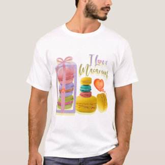 macaroon, i love you macaroon t shirt