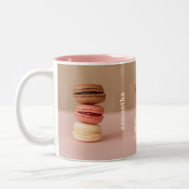 Macaroons anpassningsbar monogram mugg