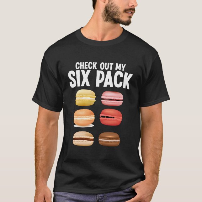 Macaroons Fransk Baked Macarron Cookie Boxes Macar T Shirt (Framsida)