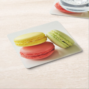 Macaroons/Macarons underlägg Papper Kvadrat