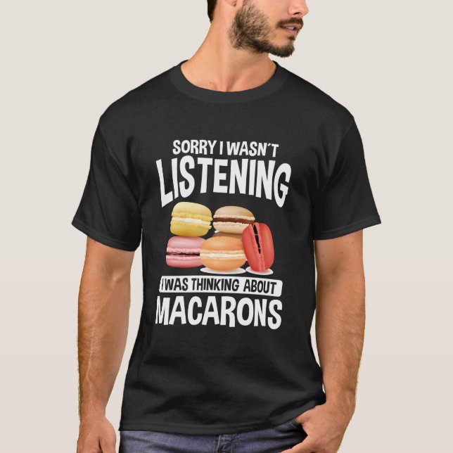 Macaroons Macarron Cake French Baked Cookie Macaro T Shirt (Framsida)