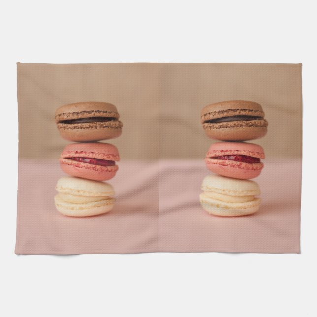 Macaroons räcker handduken kökshandduk (Horisontell)
