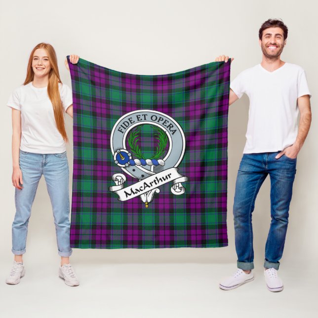 MacArthur Milton Klansmärke Tartan Rutig Fleecefilt (På plats)