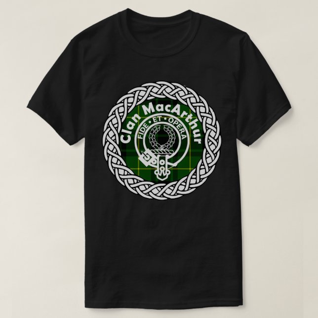 MacArthur Scottish Klans efternamn efternamn tarta T Shirt (Design framsida)