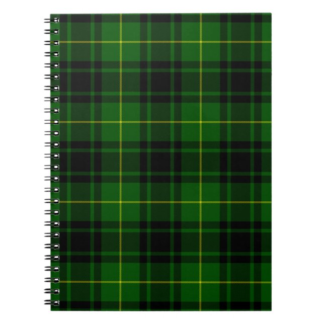 MacArthur tartan grönt plaid Anteckningsbok Med Spiral (Framsidan)