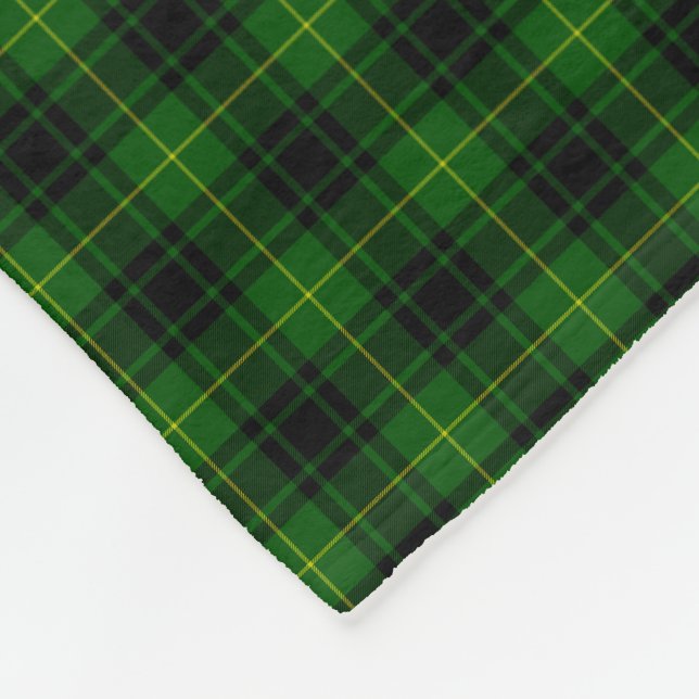 MacArthur tartan grönt plaid Fleecefilt (Hörn)