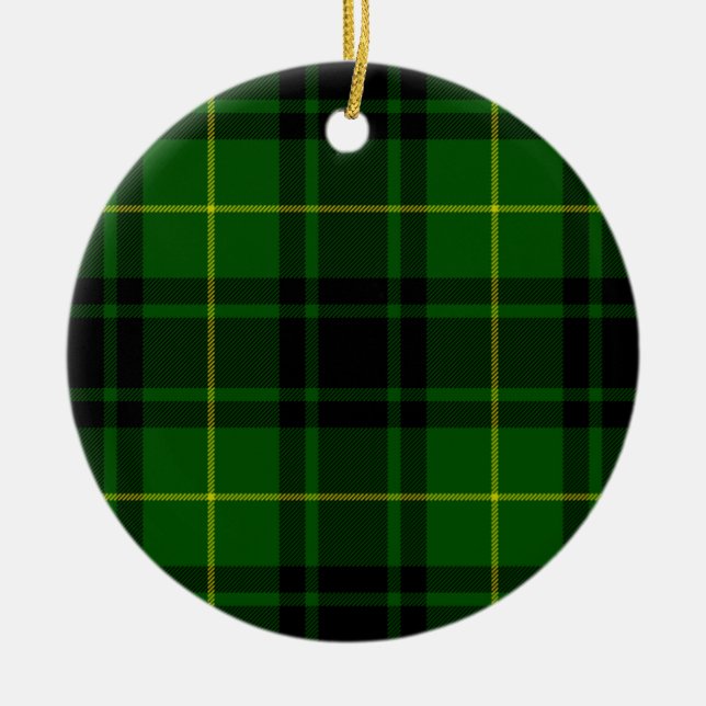 MacArthur tartan grönt plaid Julgransprydnad Keramik (Framsidan)
