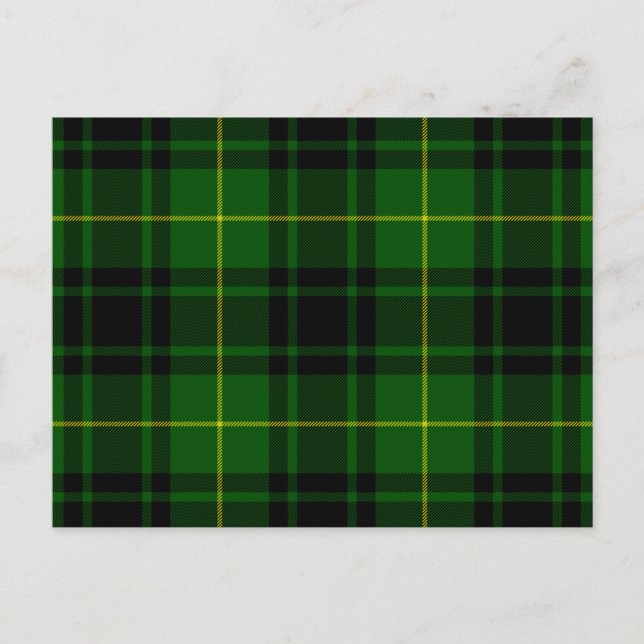 MacArthur tartan grönt plaid Vykort (Framsida)