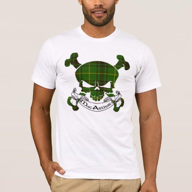 MacArthur Tartan Skull T-shirt (Framsida)