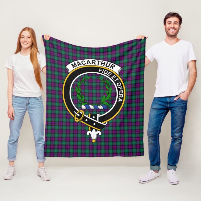 MacArthurklanen från Milton Tartan Rutmönster Fleecefilt (På plats)