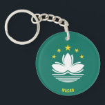 Macau Flagga Charming Patriotic<br><div class="desc">Macau Flagga Charming Patriotic Keychain med Macau-flagga tryckt över hela nyckelkedjan. Land namn är delvis integrerat i utformningen på grund. Anpassadet är helt och hållet "Anpassa den!" ingår. Denna vackra Macau-nyckelkedja är snyggtens gåva till alla tillfälle. © 2022 LänderAvVärlden</div>