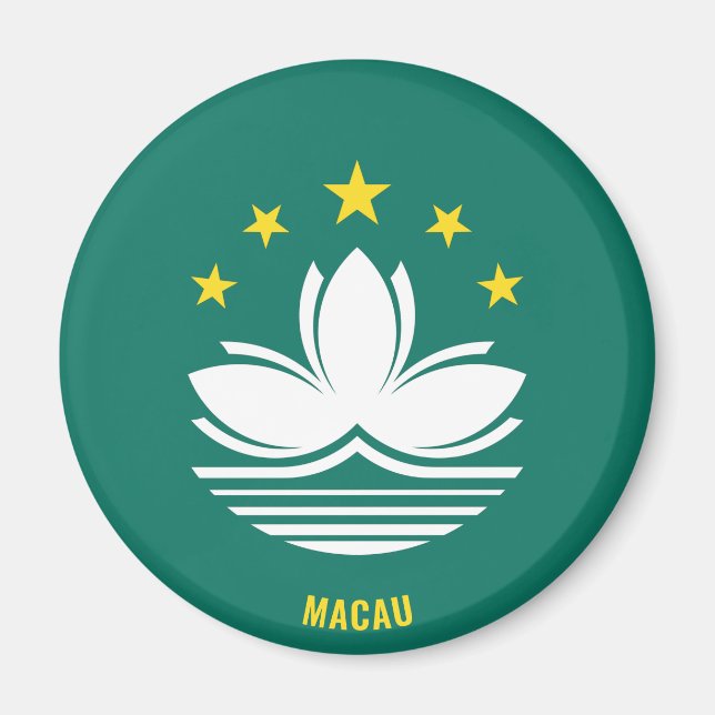 Macau Flagga Charming Patriotic Magnet (Framsidan)