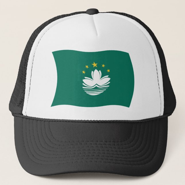 Macau Flagga Hatt Truckerkeps (Framsida)