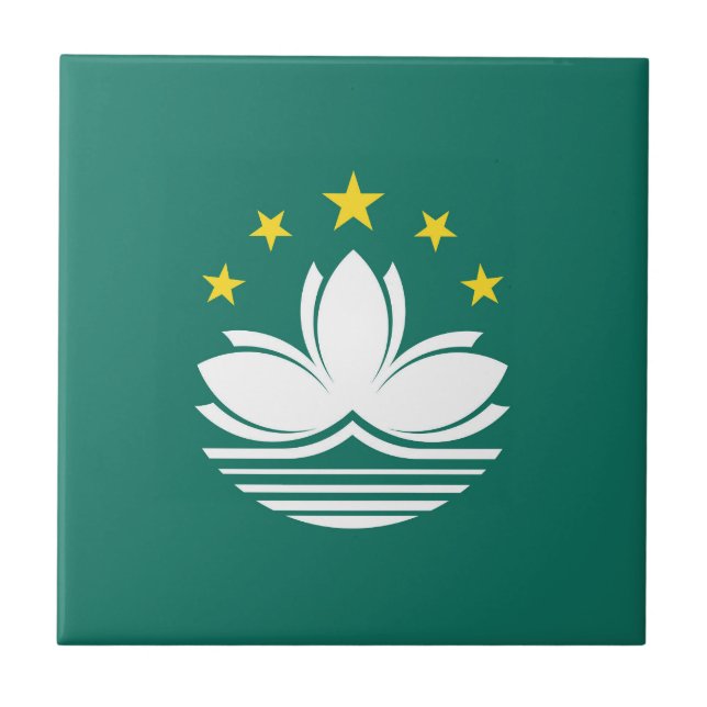Macau flagga kakelplatta (Framsidan)